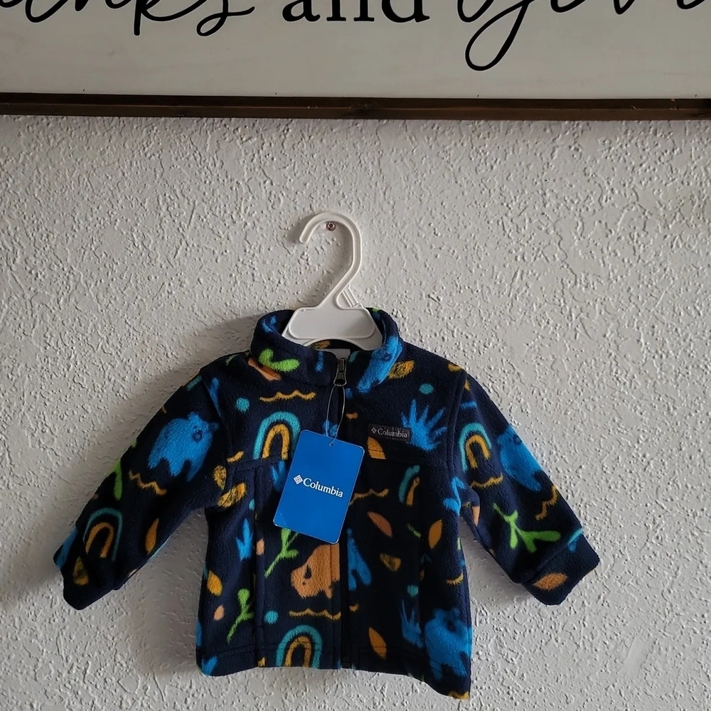 Columbia Kids Animsl Print Fleece Jacket Size 3-6m